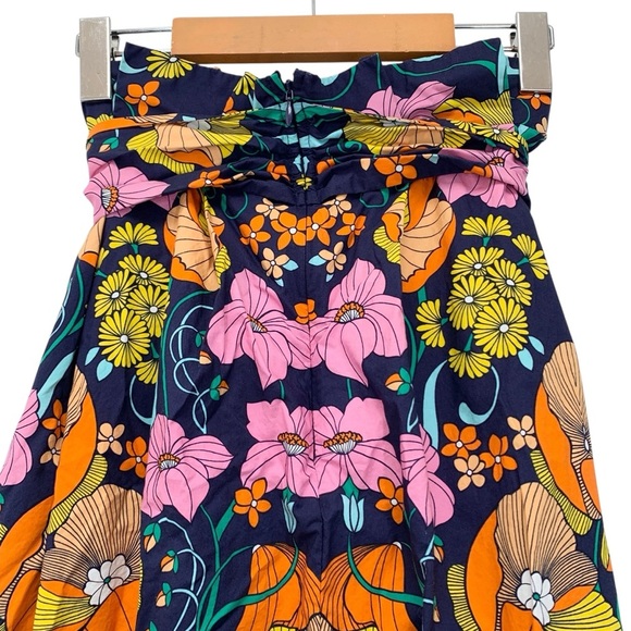 Anthropologie Corey Lynn Calter Skirt Womens Small Kyla Belted Mod Floral Artsy - Picture 6 of 9